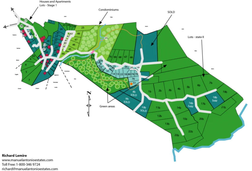 Manuel Antonio Estates 77 location in Manuel Antonio Estates community